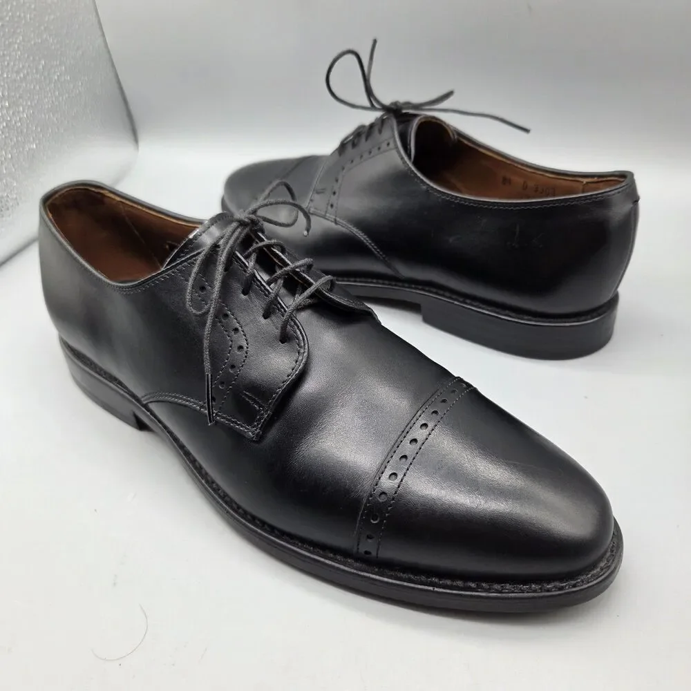 Allen Edmonds  Black Clifton Cap Toe Leather Dress Oxford Shoes Size 8.5 D USA